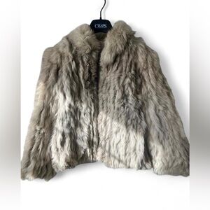 Vintage SAGA FOX Silver Fox Fur Jacket – Women’s Small – Waist Length
